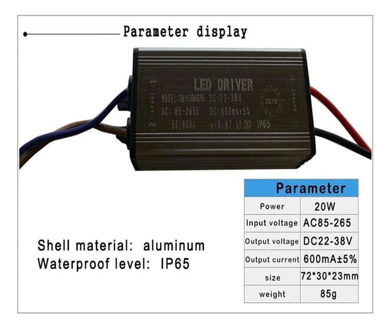 70W IP65 Waterproof LED Driver Power Supply 85 265V AC to DC 22 38V Transformer for Outdoor Lights - Image 3